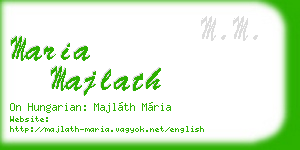 maria majlath business card